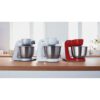 Robot de bucătărie planetar BOSCH Serie 4 MUM5 MUM5935B, 1000W (7 trepte și Impuls), Bol inox 3.9l, Set de patiserie, Soft Start, Easy Arm Lift, Poziție de repaus, Geantă, Dark Gray and White