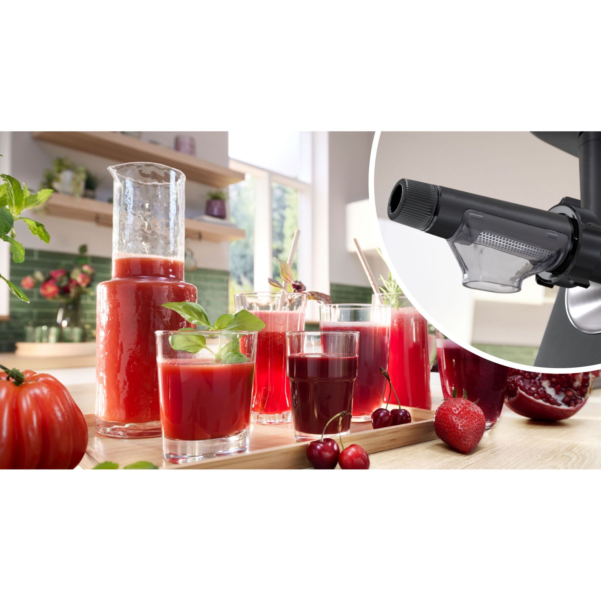 Mașină de tocat carne BOSCH Serie 6 MultiPower MFWS682B, Vârf 2100W (2 trepte și revers), Nominală 500W, 3.5kg/min, Storcător, Răzătoare, Cârnați, Kebbe, Presă citrice, Accesoriu biscuiți, Metallic Silver
