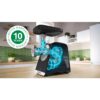 Mașină de tocat carne BOSCH Serie 6 MultiPower MFWS682B, Vârf 2100W (2 trepte și revers), Nominală 500W, 3.5kg/min, Storcător, Răzătoare, Cârnați, Kebbe, Presă citrice, Accesoriu biscuiți, Metallic Silver