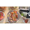 Mașină de tocat carne BOSCH Serie 6 MultiPower MFWS660B, Vârf 2100W (2 trepte și revers), Nominală 500W, 3.5kg/min, Storcător, Răzătoare, Cârnați, Kebbe, 3 site, Cuțit cu două tăișuri, Metallic Silver