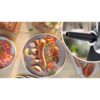 Mașină de tocat carne BOSCH Serie 6 MultiPower MFWS650B, Vârf 2100W (2 trepte, revers), Nominală 500W, 3.5kg/min, Storcător, Cârnați, Kebbe, Cuțit două tăișuri, Cutie de viteze planetară, Metallic Silver