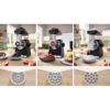 Mașină de tocat carne BOSCH Serie 6 MultiPower MFWS640B, Vârf 2100W (2 trepte și revers), Nominală 500W, 3.5kg/min, Răzătoare, Cârnați, Kebbe, Cuțit cu două tăișuri, Cutie de viteze planetară, Metallic Silver