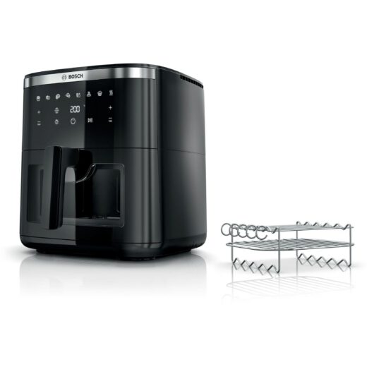 Friteuză cu aer cald BOSCH Serie 6 BOSCH MAF671B1,  Nominală 1800W, Volum coș 7.2l, 8 programe, Touch Control, Timer, 40~200°C, 63dBA, Neagră