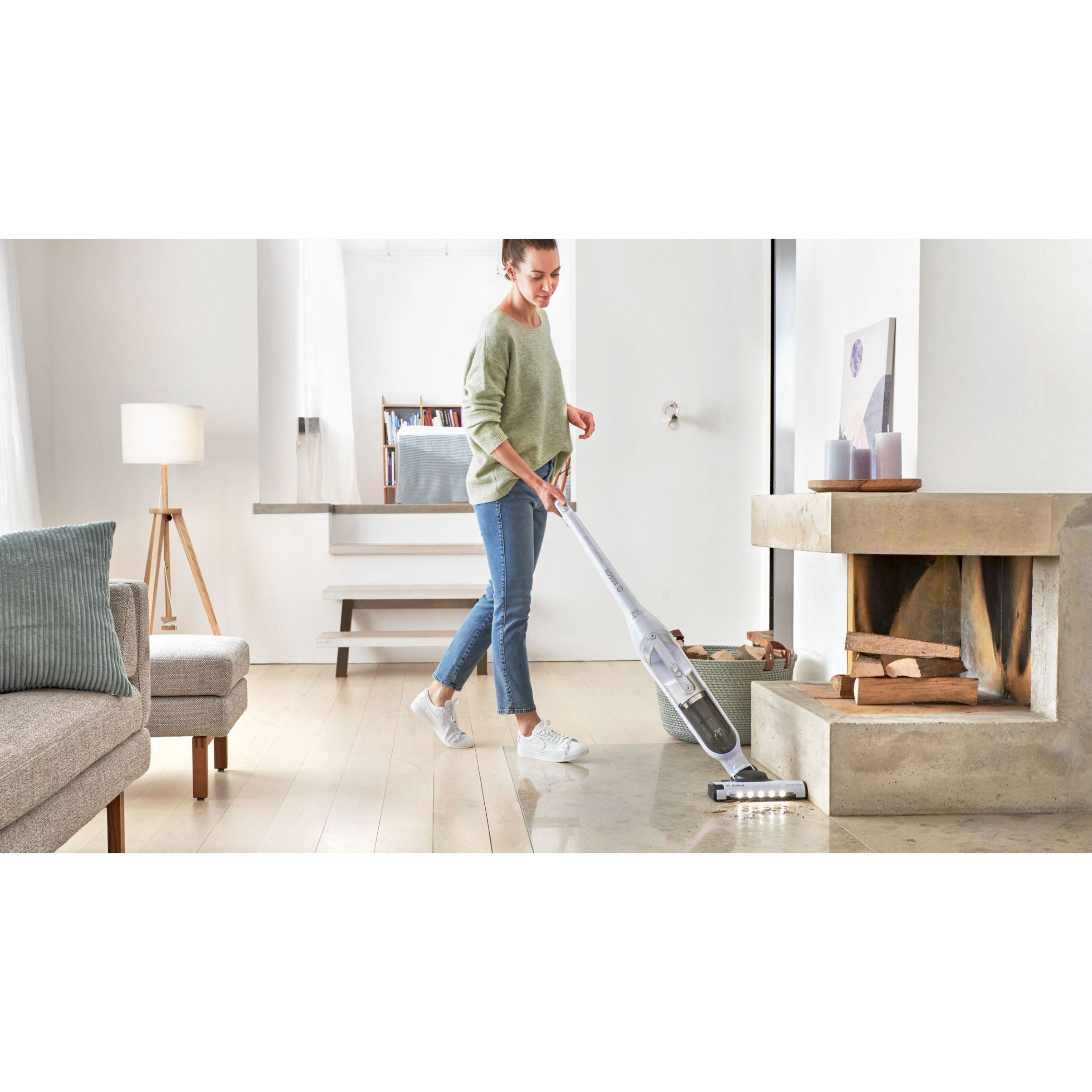Aspirator vertical BOSCH Serie 4 Flexxo Gen2 28Vmax BBH3ALL28, Metallic Polar White