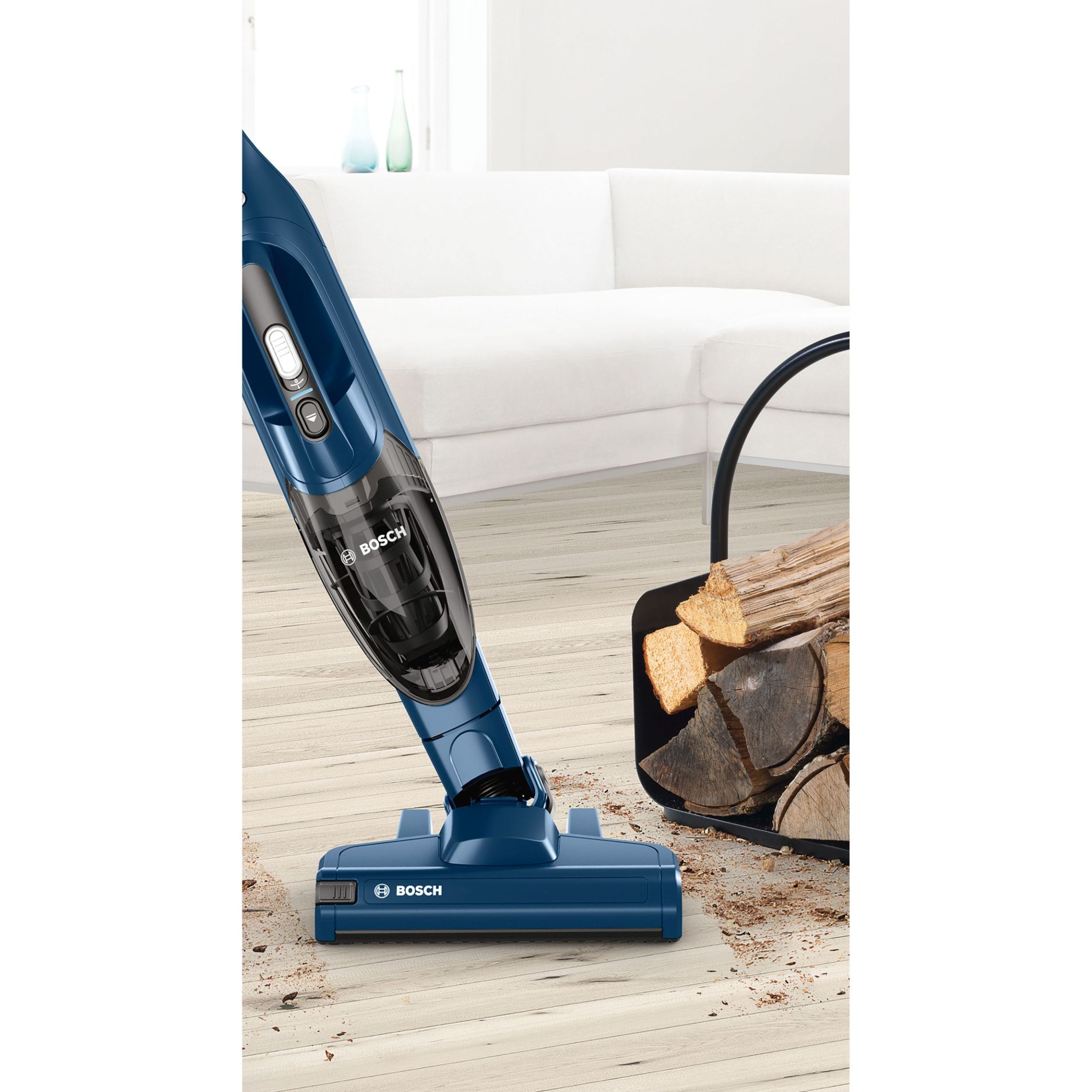 Aspirator vertical 2în1 BOSCH Serie 2 Readyy’y 16Vmax BBHF216, Night Blue Injection