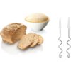 Mixer de mână BOSCH ErgoMixx MFQ36490, 450W (5 trepte și Turbo), Bol rotativ (500g făină și ingrediente), Teluri, spirale și cuțit din oțel inoxidabil, Vas mărunțire, Vas mixare, Spatulă, 74dB, Window Grey