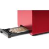 Prăjitor de pâine BOSCH DesignLine TAT3P424, 820-970W (5 trepte), Dezgheţare, Încălzire, High Lift, Buton STOP, Grătar chifle, Senzor electronic pentru prăjire uniformă, Centrare automată, Deep Red Crystal