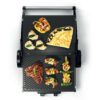 Grătar electric 3în1 BOSCH TCG4215, 2000W, 5 nivele, Corp inox, Plăci grill înclinate antiadezive detașabile aluminiu 32.8×23.8cm, Două tăvițe, Control individual al temperaturii, Păstrare la cald, Anthracite