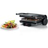 Grătar electric 3în1 BOSCH TCG4215, 2000W, 5 nivele, Corp inox, Plăci grill înclinate antiadezive detașabile aluminiu 32.8×23.8cm, Două tăvițe, Control individual al temperaturii, Păstrare la cald, Anthracite