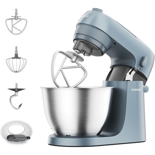 Robot de bucătărie planetar KENWOOD Go KZM35.000GY – 0W20011510  800W (6 trepte și Turbo)  Vas inox 4L  G6.30kg  Storm Blue