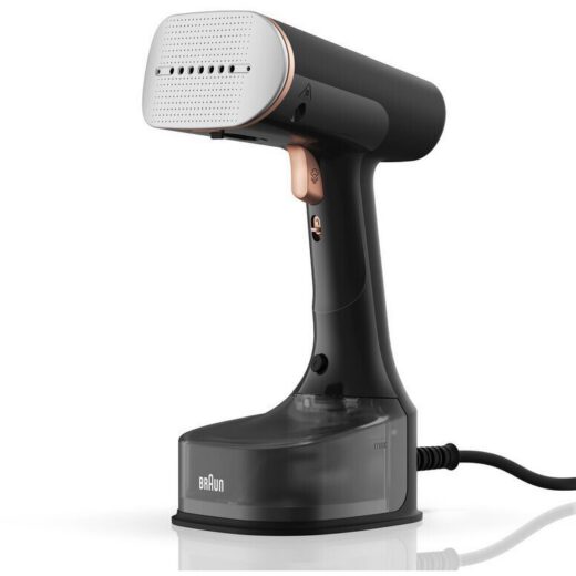 Aparat de călcat vertical cu abur BRAUN QuickStyle 7 GS7077BK – 0X13810102  Încălzire 35s  SuperCeramic  ActiClean Easy  FastSteam  Dual FreeGlide 3D  Smart iCare  C3m  G1.24kg  Black Copper