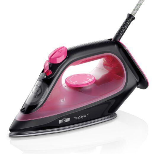Fier de călcat BRAUN TexStyle 1 SI1070PU  1700~2000W  Continuu 25g/min  Jet 130g  Rezervor 220ml  Talpă SuperCeramic  Vârf precizie  Cablu 1.9m  G1kg  Purple