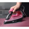 Fier de călcat BRAUN TexStyle 1 SI1070PU, 1700~2000W, Continuu 25g/min, Jet 130g, Rezervor 220ml, Talpă SuperCeramic, Vârf precizie, Cablu 1.9m, G1kg, Purple