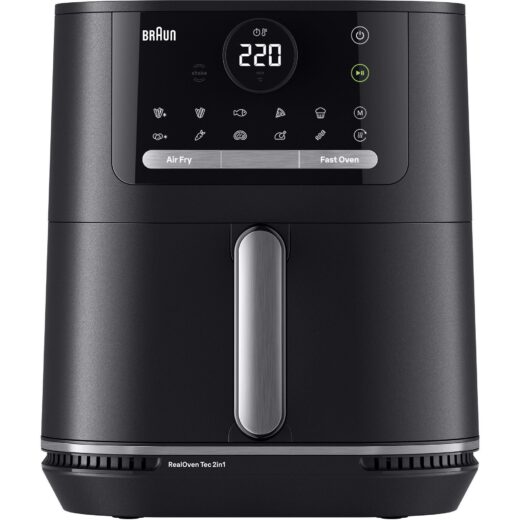 Friteuză cu aer cald 2în1 BRAUN MultiFry 5 HF5050IBK - 0X12500008, 2000W, 80°~220°C, Capacitate 6L, Pui 1.5kg, Cartofi congelați 1.6kg, 15 programe automate, RealOven, G5kg, Matte Black