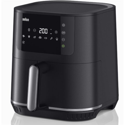 Friteuză cu aer cald BRAUN MultiFry 5 HF5030IBK - 0X12500007, 1700W, 80°~200°C, Capacitate 6L, Pui 1.5kg, Cartofi congelați 1.4kg, 8 programe automate, RealAir, G4.65kg, Matte Black