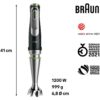 Blender de mână BRAUN MultiQuick 9 MQ9187XLI – 0X22111376, 1000~1200W (variabilă și Pulse), Lame ActiveBlade, Active PowerDrive, iMode, Advanced SmartSpeed, SplashControl, EasyClick Plus, Premium Black