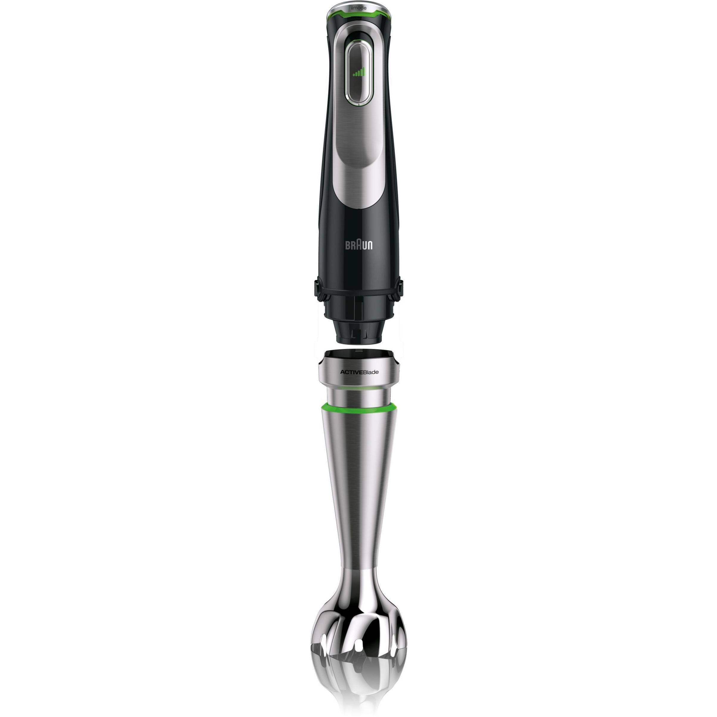 Blender de mână BRAUN MultiQuick 9 MQ9187XLI – 0X22111376, 1000~1200W (variabilă și Pulse), Lame ActiveBlade, Active PowerDrive, iMode, Advanced SmartSpeed, SplashControl, EasyClick Plus, Premium Black