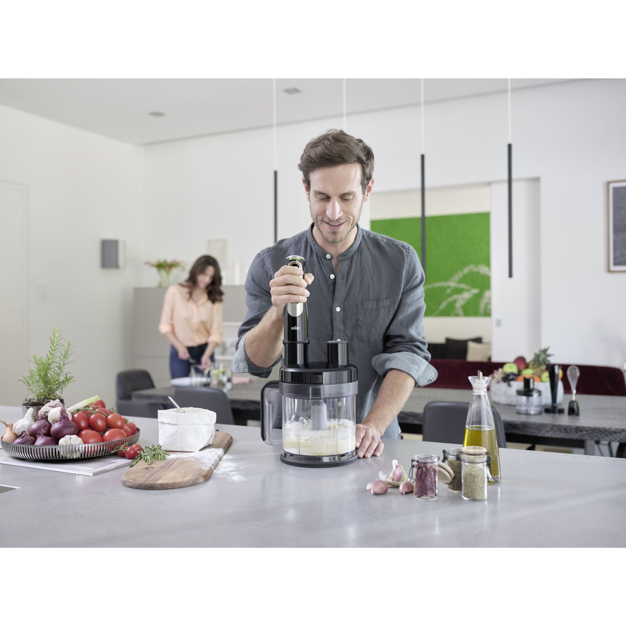 Blender de mână BRAUN MultiQuick 9 MQ9187XLI – 0X22111376, 1000~1200W (variabilă și Pulse), Lame ActiveBlade, Active PowerDrive, iMode, Advanced SmartSpeed, SplashControl, EasyClick Plus, Premium Black