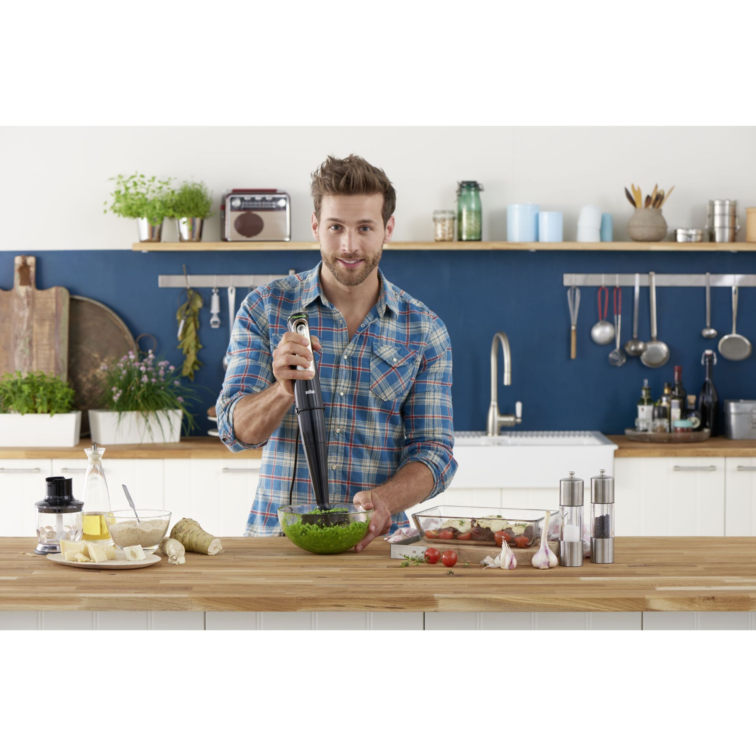Blender de mână BRAUN MultiQuick 9 MQ9187XLI – 0X22111376, 1000~1200W (variabilă și Pulse), Lame ActiveBlade, Active PowerDrive, iMode, Advanced SmartSpeed, SplashControl, EasyClick Plus, Premium Black