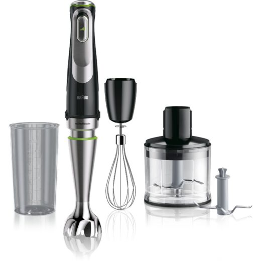 Blender de mână BRAUN MultiQuick 9 MQ9135XI  1000~1200W (variabilă și Pulse)  Lame ActiveBlade  Active PowerDrive  iMode  Advanced SmartSpeed  SplashControl  Cablu 1.2m  Premium Black