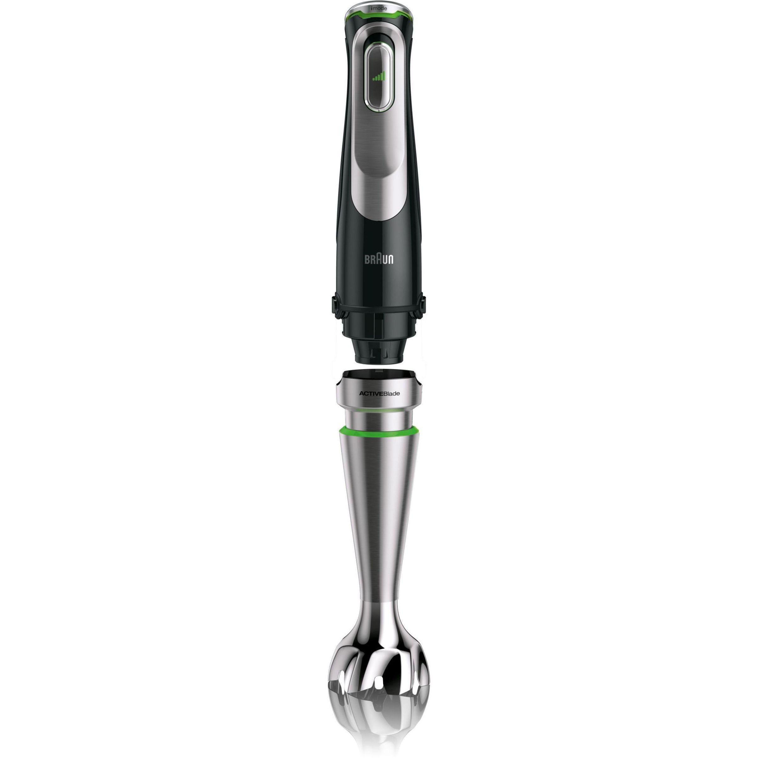 Blender de mână BRAUN MultiQuick 9 MQ9135XI, 1000~1200W (variabilă și Pulse), Lame ActiveBlade, Active PowerDrive, iMode, Advanced SmartSpeed, SplashControl, Cablu 1.2m, Premium Black