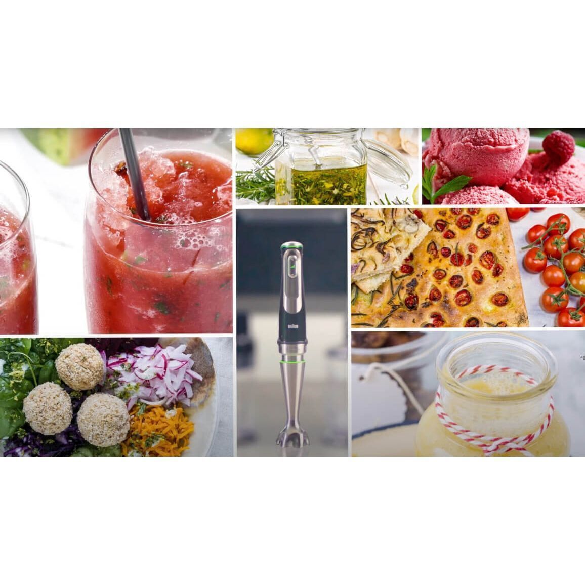 Blender de mână BRAUN MultiQuick 9 MQ9135XI, 1000~1200W (variabilă și Pulse), Lame ActiveBlade, Active PowerDrive, iMode, Advanced SmartSpeed, SplashControl, Cablu 1.2m, Premium Black
