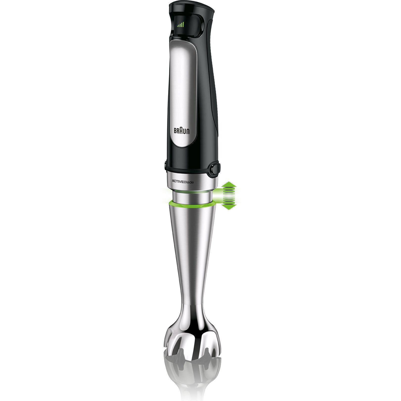 Blender de mână BRAUN MultiQuick 7 MQ7087X – 0X22111291, 1000W (viteză variabilă), Pahar gradat 0.6l, Procesor alimente 1.5l, Tocator 0.35l, Accesoriu piure, Tel