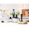 Blender de mână BRAUN MultiQuick 7 MQ7087X – 0X22111291, 1000W (viteză variabilă), Pahar gradat 0.6l, Procesor alimente 1.5l, Tocator 0.35l, Accesoriu piure, Tel