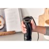 Blender de mână BRAUN MultiQuick 5 Vario MQ5277BK – 0X22111347, 1000W (21 trepte și Turbo), Picior inox, Procesor de alimente 1.5l, Tel, Pahar gradat (600ml), Accesoriu piure, Cablu 1.20m, Premium Black
