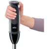 Blender de mână BRAUN MultiQuick 5 Vario MQ5277BK – 0X22111347, 1000W (21 trepte și Turbo), Picior inox, Procesor de alimente 1.5l, Tel, Pahar gradat (600ml), Accesoriu piure, Cablu 1.20m, Premium Black