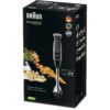 Blender de mână BRAUN MultiQuick 5 Vario MQ5277BK – 0X22111347, 1000W (21 trepte și Turbo), Picior inox, Procesor de alimente 1.5l, Tel, Pahar gradat (600ml), Accesoriu piure, Cablu 1.20m, Premium Black