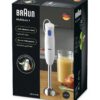 Blender de mână BRAUN MultiQuick 1 MQ10.001MWH – 0X22111470, 450W (1 viteză), Pahar gradat 0.6L, Easy Twist, Fără BPA, Cablu 1.2m