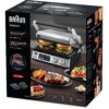 Grătar electric BRAUN MultiGrill 7 CG7044 – 0X17900002, 2000W, 1 placă grill, 1 placă griddle, 2 plăci waffle, Cupă dozare, 365x315x173mm, Oțel inoxidabil/Argintiu