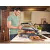 Grătar electric BRAUN MultiGrill 7 CG7044 – 0X17900002, 2000W, 1 placă grill, 1 placă griddle, 2 plăci waffle, Cupă dozare, 365x315x173mm, Oțel inoxidabil/Argintiu
