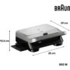 Sandwich maker BRAUN SnackMaker 5  SM5006 – 0X23100003, 800W,  1 set plăci waffle, 1 set plăci grill, Negru argintiu