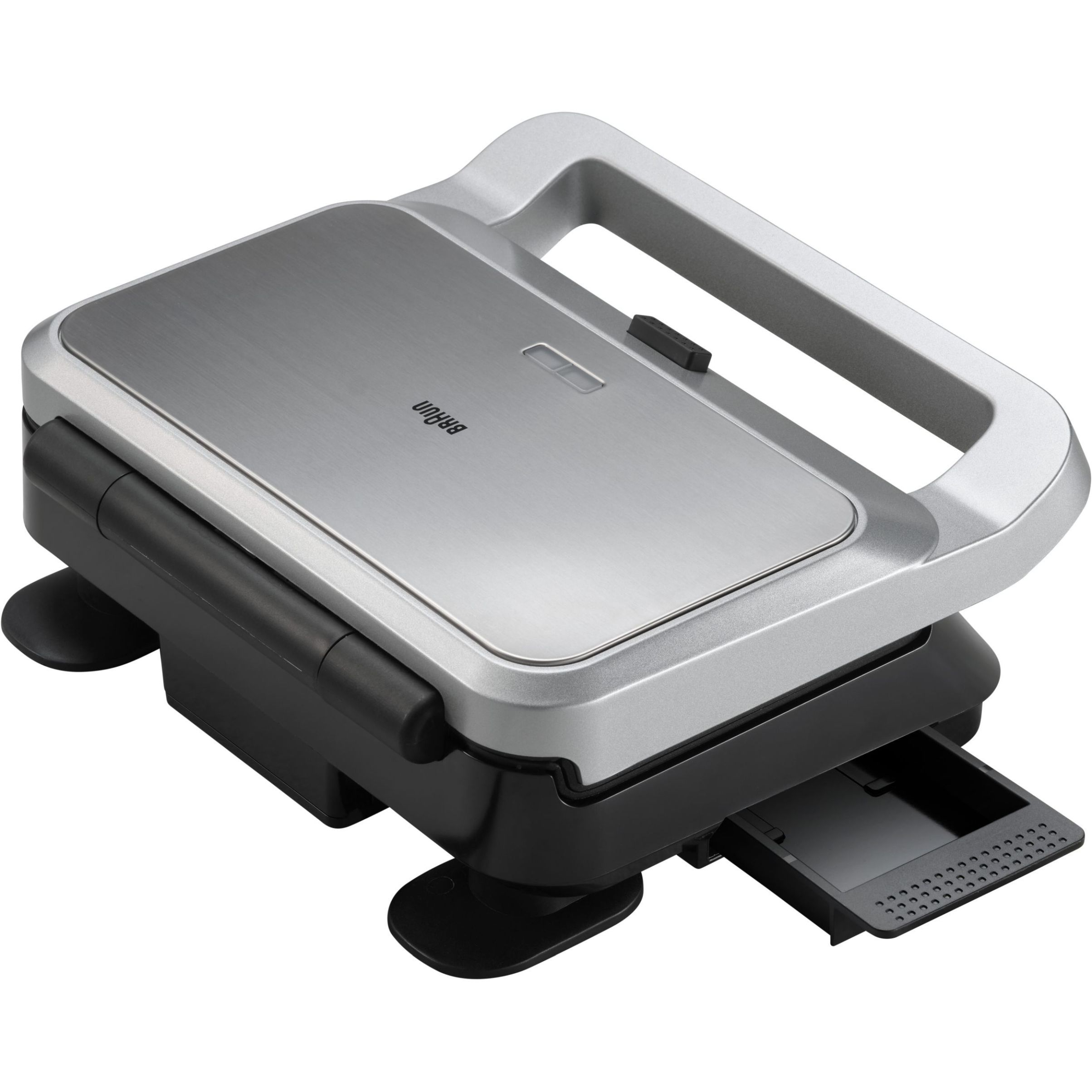 Sandwich maker BRAUN SnackMaker 5  SM5006 – 0X23100003, 800W,  1 set plăci waffle, 1 set plăci grill, Negru argintiu