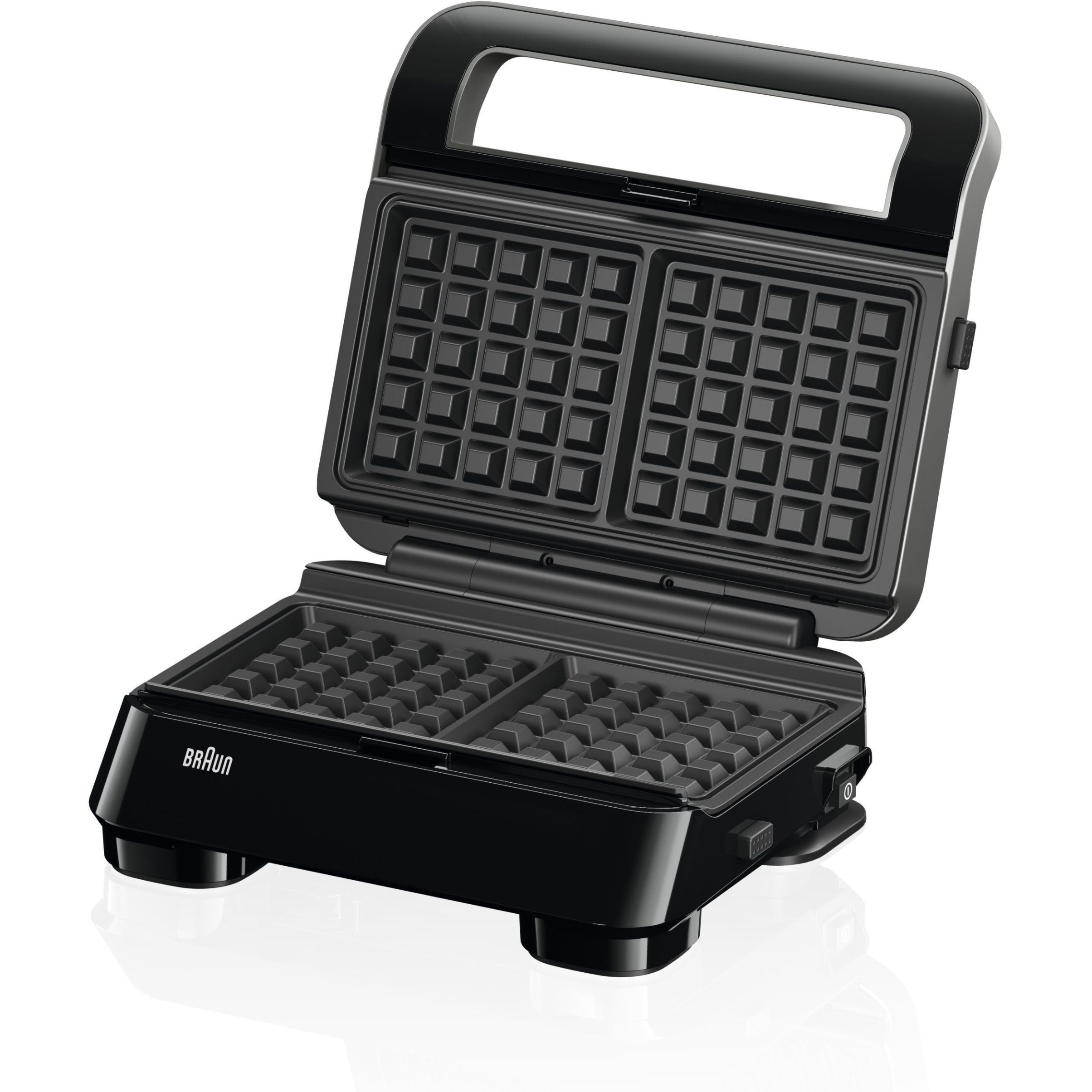 Sandwich maker BRAUN SnackMaker 5  SM5006 – 0X23100003, 800W,  1 set plăci waffle, 1 set plăci grill, Negru argintiu