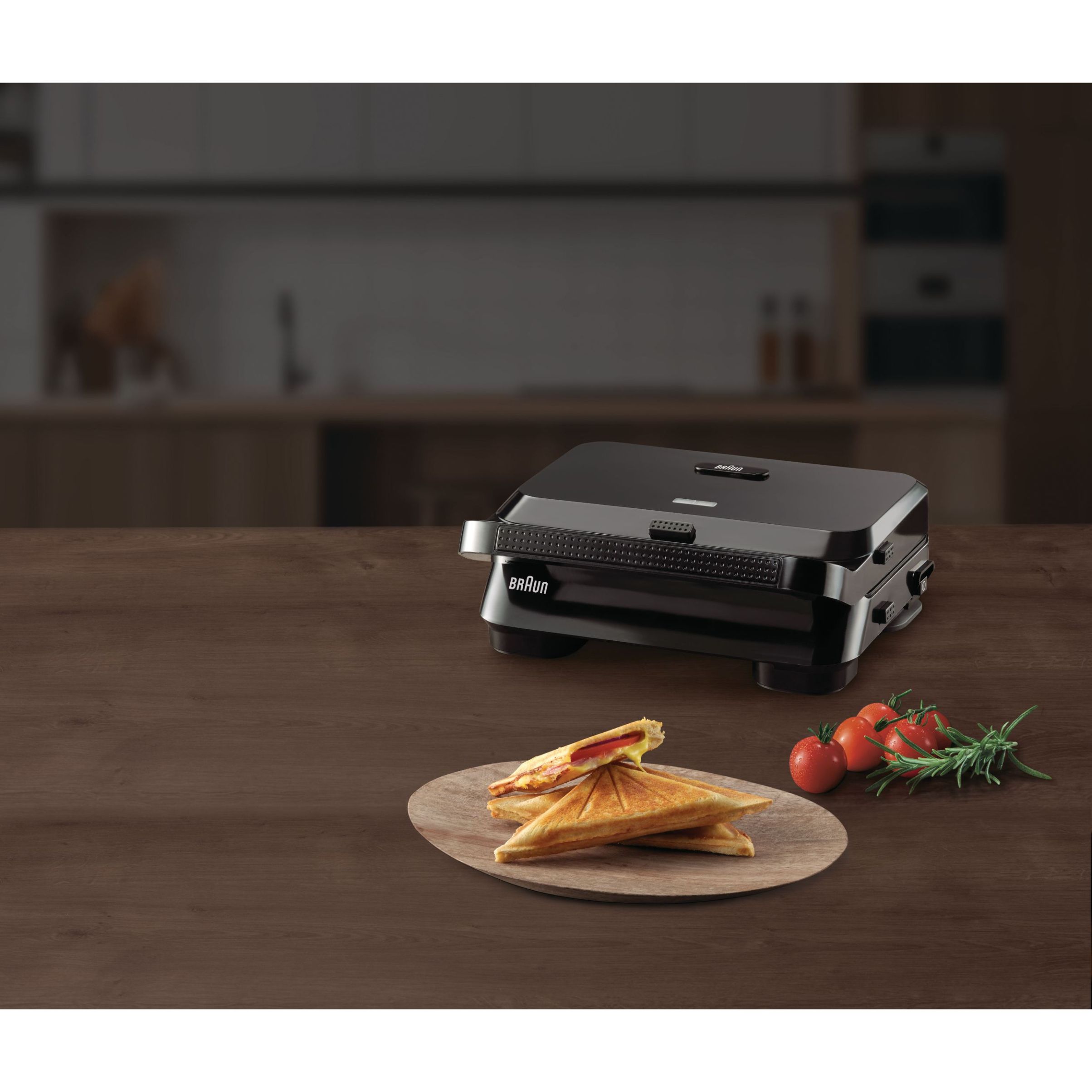Sandwich maker BRAUN SnackMaker 5 SM5000 – 0X23100000, 800W, 1 set plăci sandwich, Negru