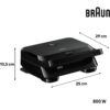Sandwich maker BRAUN SnackMaker 5 SM5000 – 0X23100000, 800W, 1 set plăci sandwich, Negru