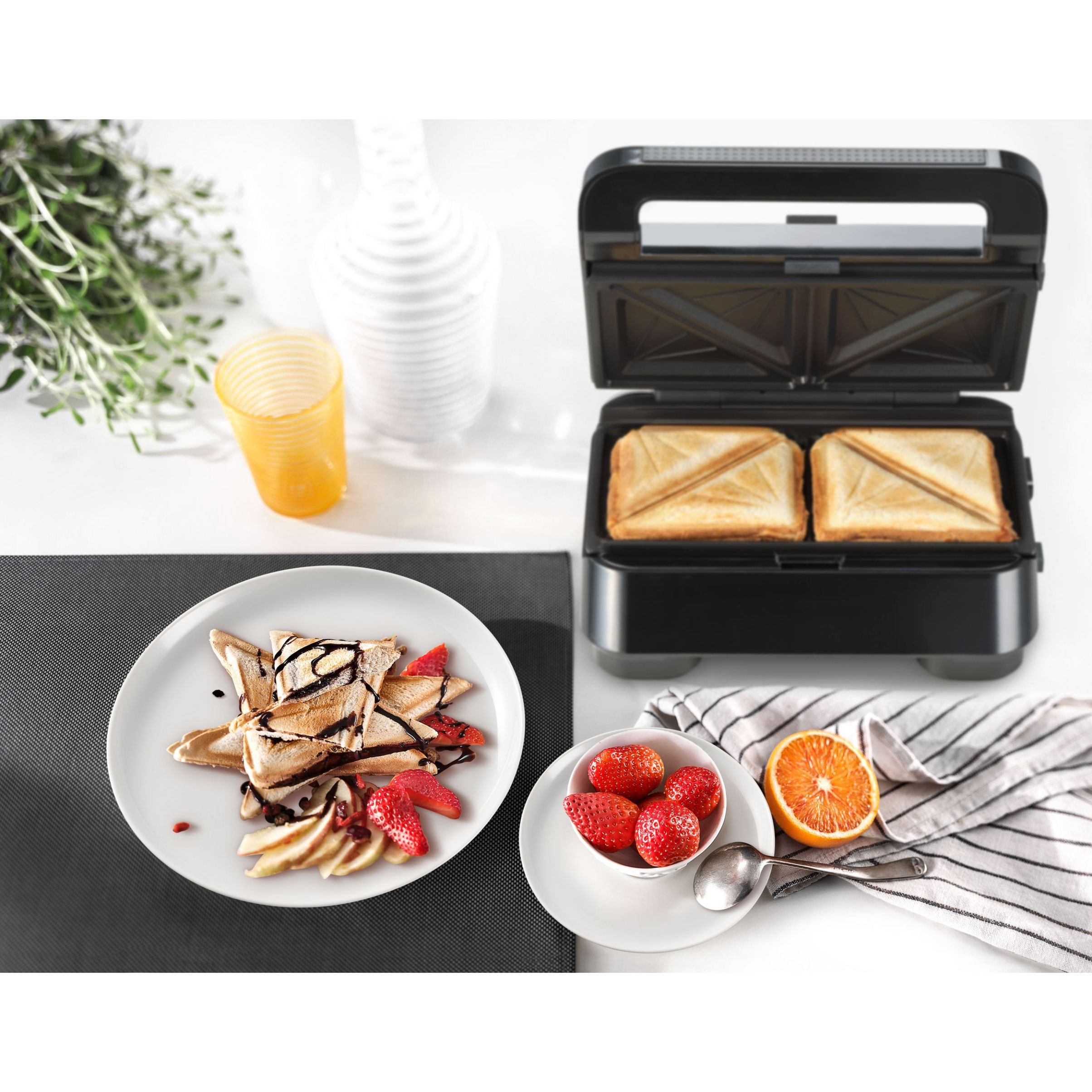 Sandwich maker BRAUN SnackMaker 5 SM5000 – 0X23100000, 800W, 1 set plăci sandwich, Negru
