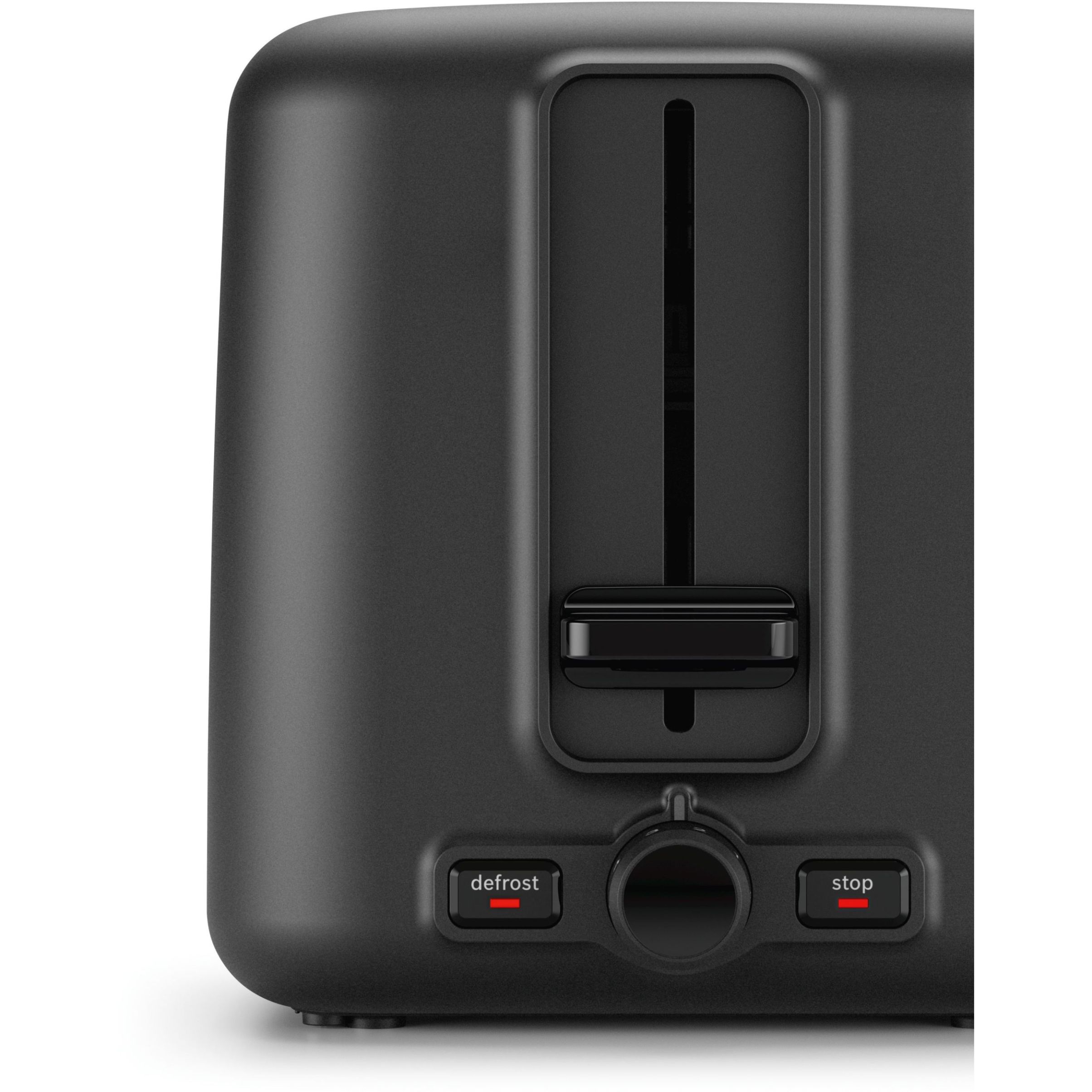 Prăjitor de pâine BOSCH DesignLine TAT3P420, 820-970W, 2 sloturi, Dezghețare, Încălzire, Grătar chifle, High Lift, Buton STOP, Senzor electronic pentru prăjire uniformă, Stainless Steel and Black