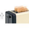 Prăjitor de pâine BOSCH DesignLine TAT4P427, 820-970W (5 trepte), Dezgheţare, Încălzire, High Lift, Buton STOP, Grătar chifle, Senzor electronic pentru prăjire uniformă, Centrare automată, Cream
