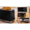 Prăjitor pâine compact BOSCH MyMoment TAT4M223, 2 sloturi, Dezghețare, Încălzire, High Lift, Negru