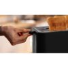 Prăjitor pâine compact BOSCH MyMoment TAT4M223, 2 sloturi, Dezghețare, Încălzire, High Lift, Negru