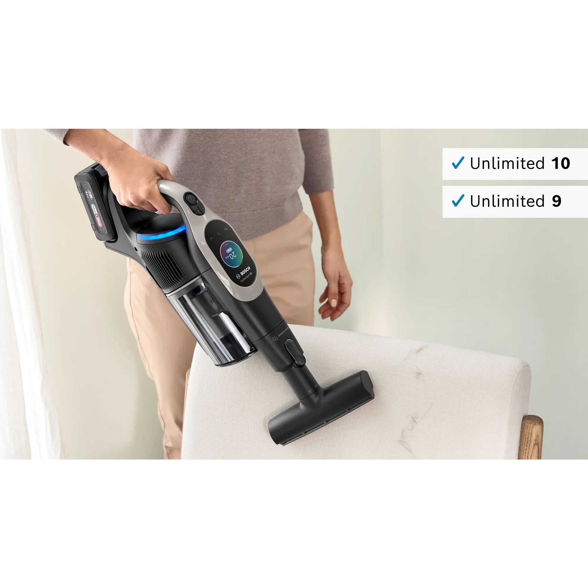 Aspirator vertical BOSCH Serie 9 Unlimited BCS931BQC, Black