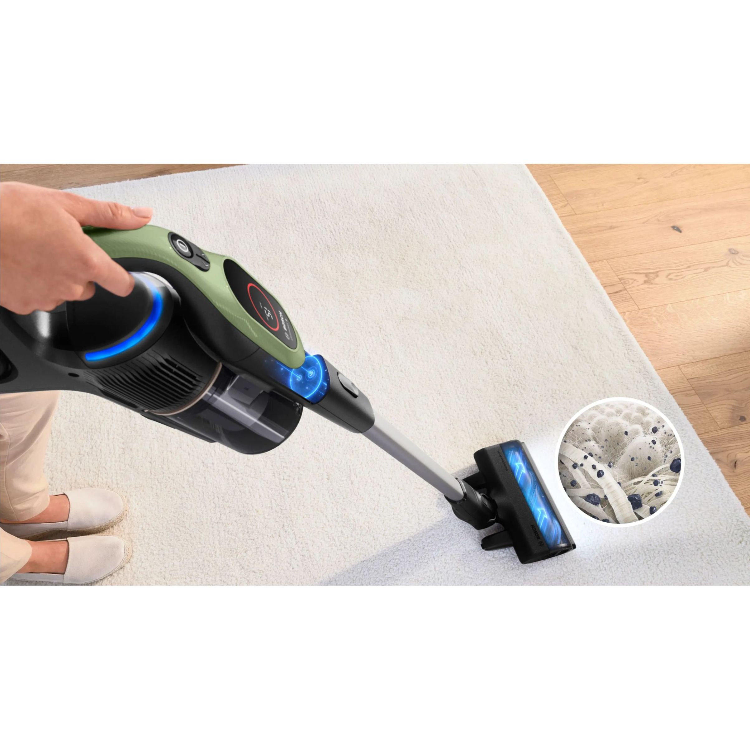 Aspirator vertical BOSCH Serie 9 Unlimited BCS931TQC, Green