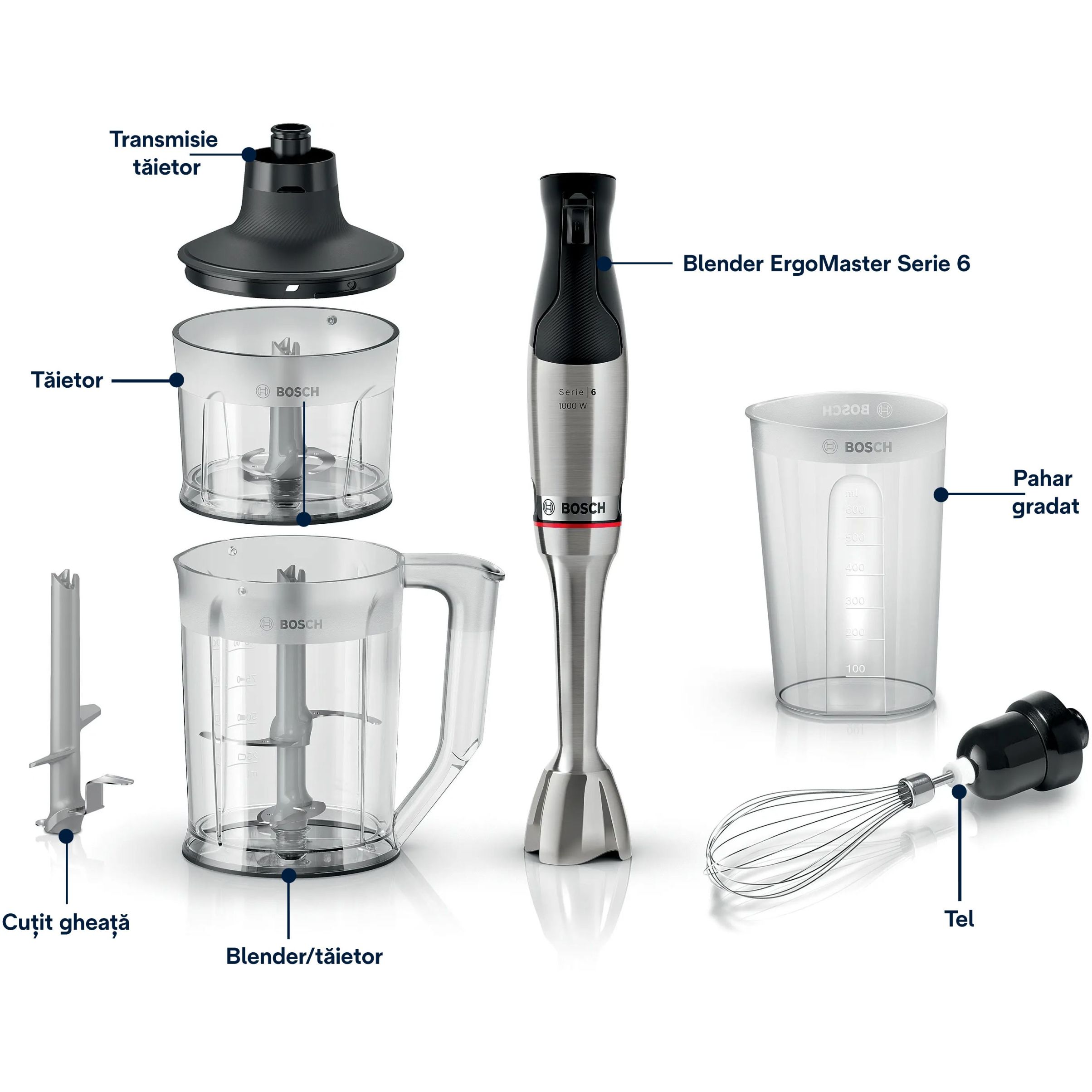 Blender de mână BOSCH Serie 6 ErgoMaster MSM6M852