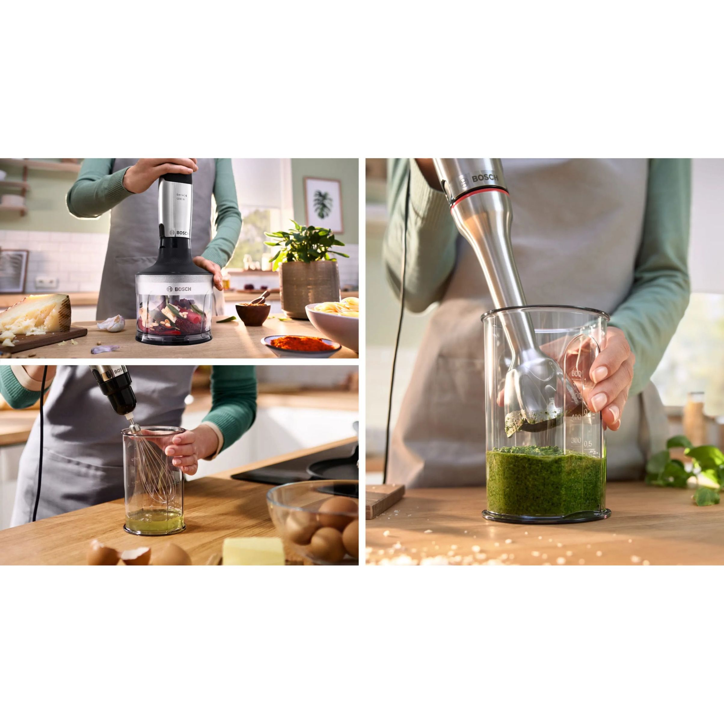 Blender de mână BOSCH Serie 6 ErgoMaster MSM6M831, 1200W, Inox