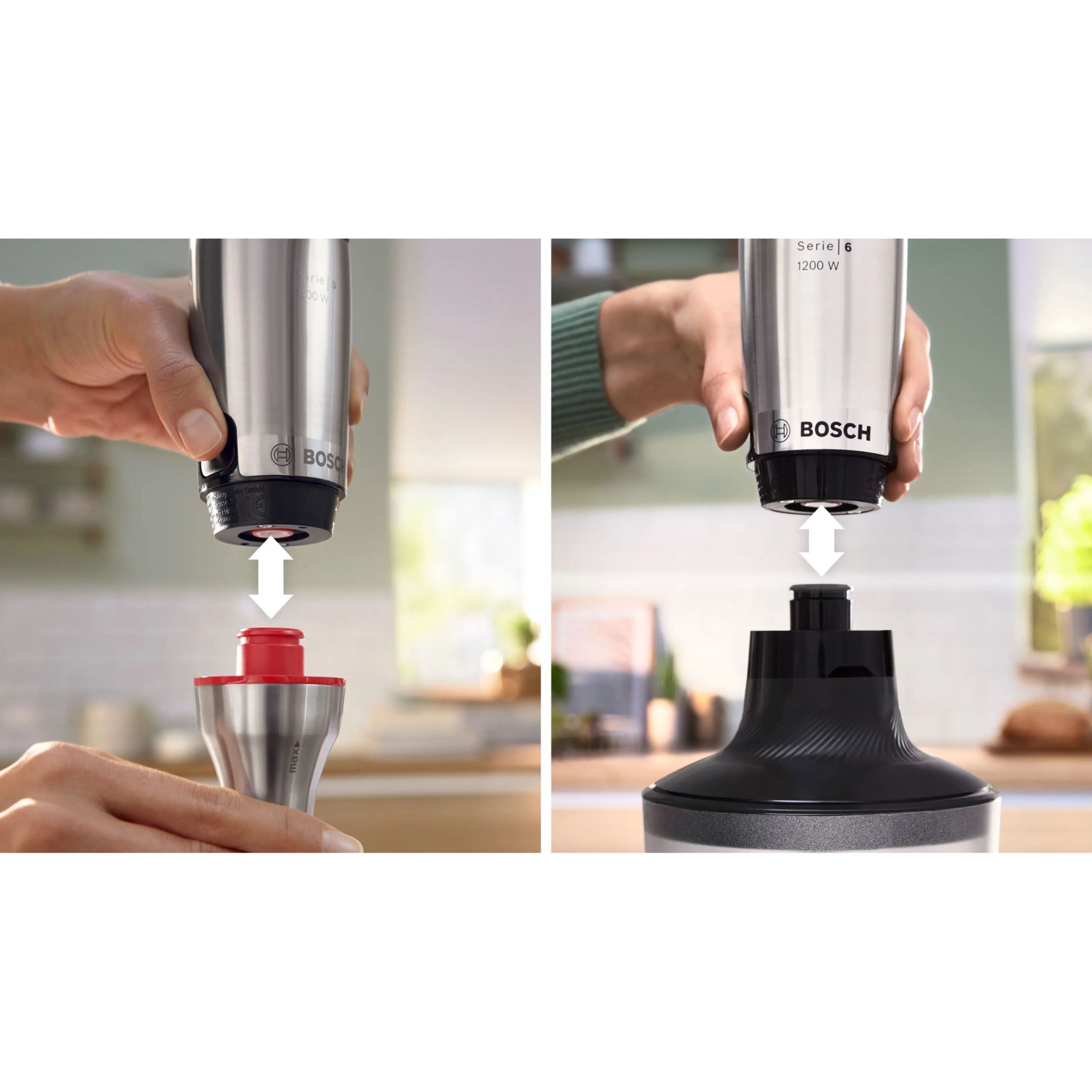 Blender de mână BOSCH Serie 6 ErgoMaster MSM6M830, 1200W, Inox