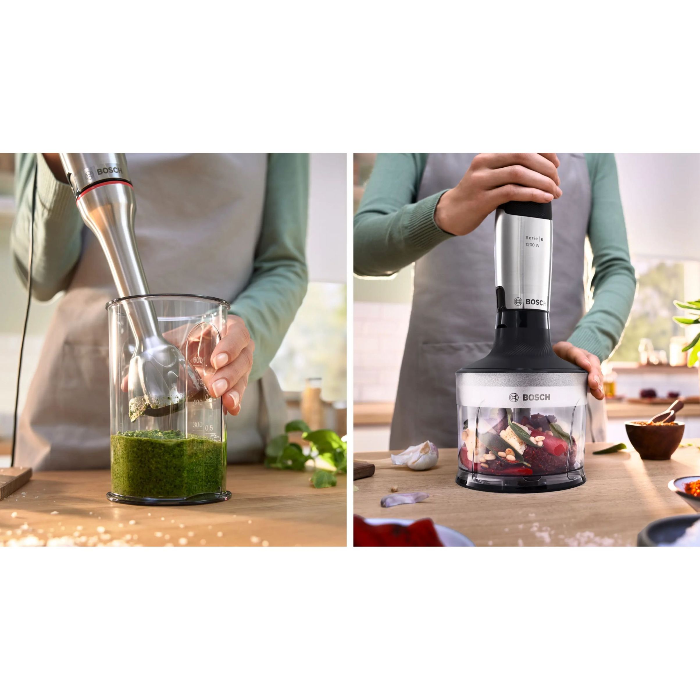 Blender de mână BOSCH Serie 6 ErgoMaster MSM6M830, 1200W, Inox